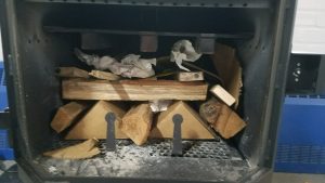 build a fire top down wood stove